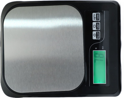 MSNL New Steel sf-413-kitchen scale power up to 10kg-1gm-With AAA battery Weighing Scale(Black)