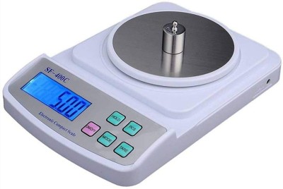 SELMEZ sf-400c 500g x 0.01g digital, gold & silver ornaments weight measuring machine weighing scale jewellery scales with wind shield mains light power cord and for laboratories research purpose (Adapter Not Included) Weighing Scale(White)