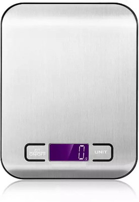 QNOVE Digital 10kg x 1g Kitchen Scale Multi-purpose weight machine Weighing Scale Weighing Scale(Silver)