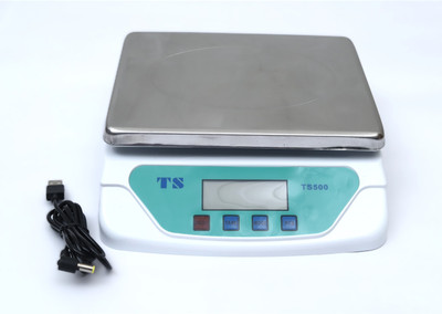 MSNL NEW STEEL TS-500 KITCHEN SCALE POWER UP 30KG,1GM AND AA BATTERY Weighing Scale(White)
