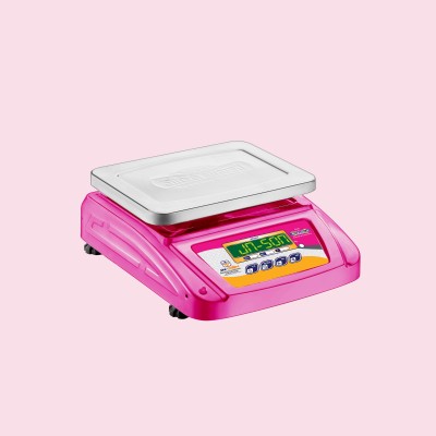 JN-SON NEW MINI ECCO MS F.B. Premium 6V without Battery with Stamping Weighing Machine Weighing Scale(Pink+ms+P-B+S)