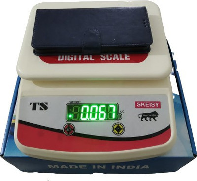 Skeisy white-ts-600 WEIGHT MACHINE UP TO 30KG TO 1GM DOUBLE DISPLAY Weighing Weighing Scale(OFF WHITE)