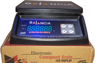 Skeisy new black bal double display weighing machine and power up 30kgx1gm Weighing Scale(Black)