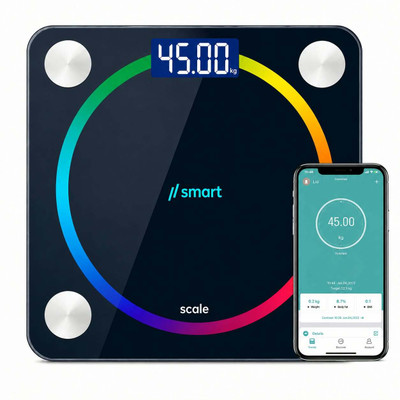 SDGify Smart bluetooth connected Body Weight scale Body Analyzer,BMI scale,180kg Weighing Scale(Black)