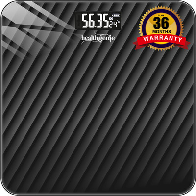 Healthgenie Weight Machine With 3 Years Warranty Weighing Scale, Rampweigher Weighing Scale(Black, Grey)