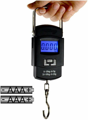 Dcmr 50 kg Hook Type Digital Led Screen Portable Luggage Weighing Scale (Black) Weighing Scale(Black)