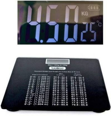 SAMSO Plus weight machine Weighing Scale(Black)