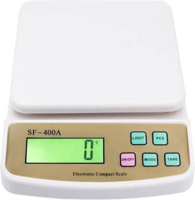 BOJ SF-400A Weighing Scale10kg x 1g Kitchen Scale Balance Multi-purpose weight measuring machine Weighing Scale (White) Weighing Scale(White)