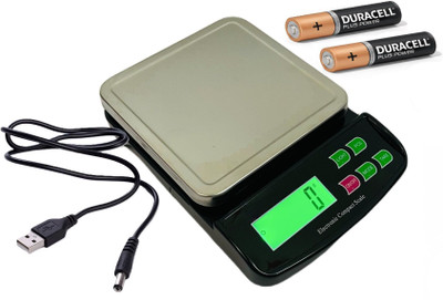 VBR's Group 10Kg Digital Kitchen Counter Scale With Stainless Steel-Top For Home & Baking Weighing Scale(Black)