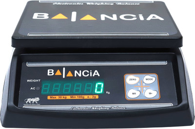 Skeisy WEIGHING SCALE WITH DOUBLE DISPLAY & RECHARGEABLE BATTERY CAPACITY UP TO 30KG Weighing Scale(Black)