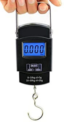 whinsy Bag Weighing Scale for Luggage, Electronic Portable Fishing Hook Weighing Scale(Black)