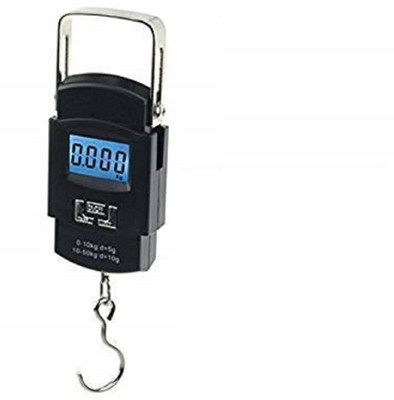 whinsy Electronic Portable Fishing Hook Type Digital LED Screen Luggage Weighing Scale Weighing Scale(Black)