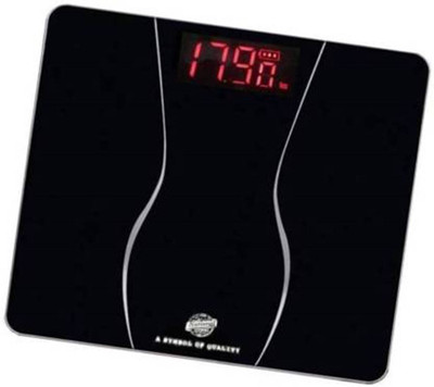 TodayAndCo National Corp Personal Red Led Human Body Weight Machine Digital Toughened Glass Weighing Scale(Black)
