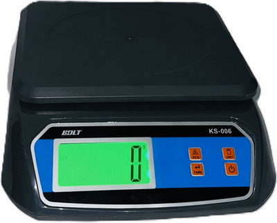 Skeisy KS-006 KITCHEN SCALE POWER UP 30KG-1GM AND LED INDICATOR WITH CHARGING ADAPTOR Weighing Scale(Black)