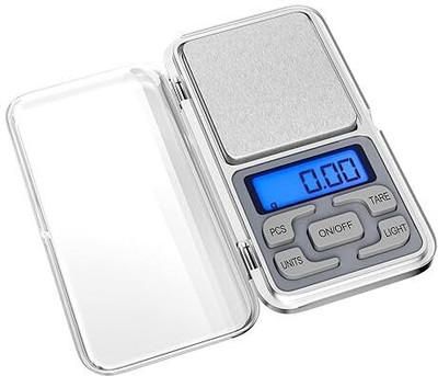 BTS Digital Scale Portable Scale 01g-200g High Precision Mini Pocket Scale for Gold Weighing Scale(Silver)