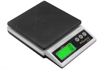 GJSHOP Weighing Scale for Health, Fitness, Home Baking & Cooking with Bright LCD Weighing Scale(Black, White)