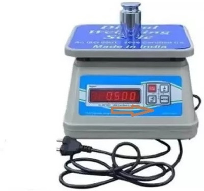 D-DEVOX SB ABS-SHYAM BABA COMPACT TABLE TOP 30 KG RECHARGABLE Weighing Scale(White, Blue)