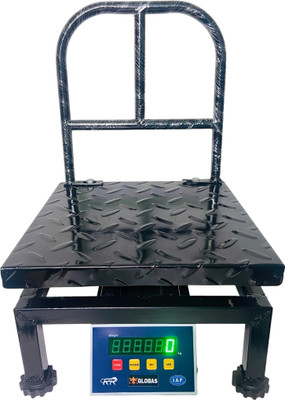 Globas 100KG Weight Scale, 12x12’’Inch/300x300MM for Shops, Factories, Commercials Uses Weighing Scale(Black)