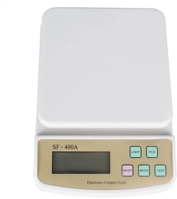 Skeisy NEW SF-400A WEIGHING MACHINE POWER 10KG UP WITH 1GM RECHAERGABLE BATTERY Weighing Scale(White)