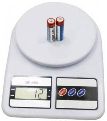 Ashlok sf 400 Electronic Digital 10 Kg Weight Scale Lcd Kitchen Weight Scale Machine Weighing Scale(White)