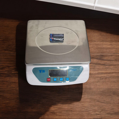 Virgo 30Kg Digital | T5-00S+SSP with Stainless Steel Plate & Green Display Weighing Scale(White)