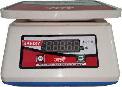 Skeisy ts-803-L double weighing machine and power up 30kgx1gm rechargeable battery Weighing Scale(white/red)