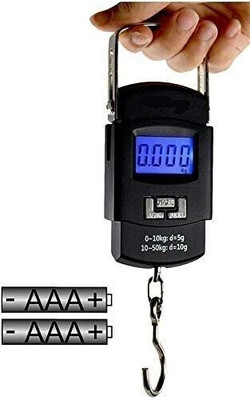 TodayAndCo Hanging Scale Digital Hand Scaller Luggage Scales up to 50 kg With_Strap Weighing Scale(Black)
