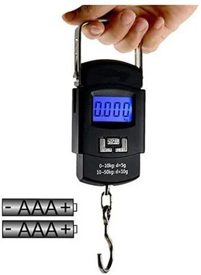 Lneburg 50Kg Portable Electronic Digital LCD Pocket Weighing Hanging and Weighing Scale Weighing Scale(Multicolor)