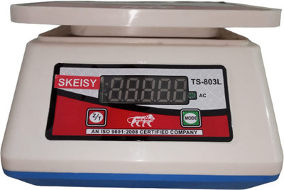 MSNL TS-803-L WEIGHING MACHINE AND POWER UP TO 30KGX1GM RECHARGABLE Weighing Scale(red/white)