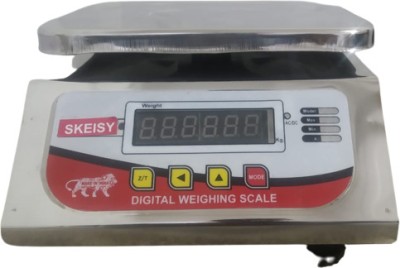 Skeisy MINI STEEL BODY MINI DOUBLE DISPLAY WEIGHING MACHINE AND POWER UP TO 30KGX1GM Weighing Scale(STEEL)