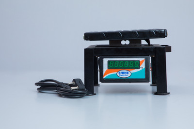 SHINE DIGITAL SCALE Poultry Table Top Scale 50KGX5 GM MS TOP 210X210MM (8 INC X 8 INC ) Weighing Scale(Black)