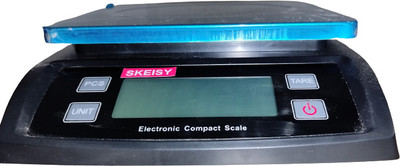 Yuvex SF 802-WEIGHING MACHINE AND POWER UP TO 30KGX1GM AND RECHARGABLE BATTERY Weighing Scale(Black, STEEL)