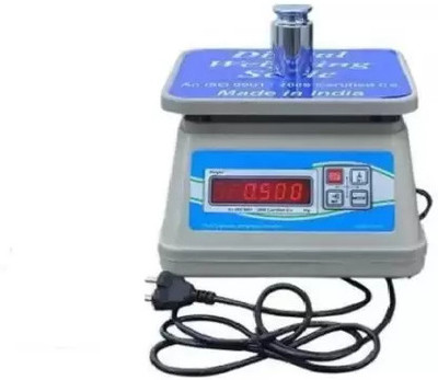 D-DEVOX SHYAM BABA-ABS Premium 30Kg x 2g Digital MultiPurpose Kitchen Weight Measuring Weighing Scale(White, Blue)