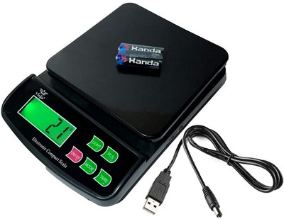 NIVAYO 10KG Digital Counter Kitchen Scale Sleek & Durable Electronic Food Weigher Weighing Scale(Black)