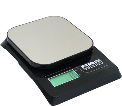 MSNL New Steel sf-413-kitchen scale power up to 10kg-1gm-With AAA battery Weighing Scale(Black)