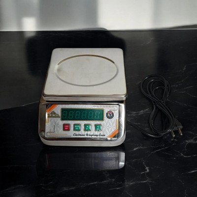 Virgo Heavy Duty Raja SS Micro Mini | 30Kg Stainless Steel Body | Dual Digital Display Weighing Scale(Silver)