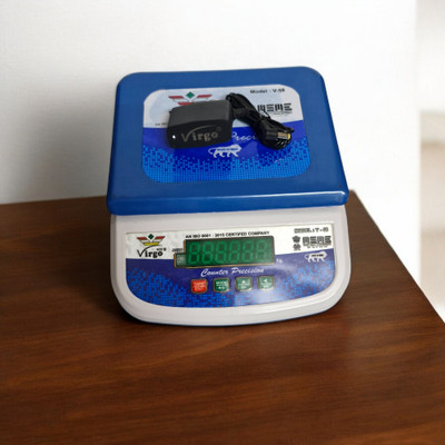 Virgo 58FE Digital Machine | 30kg Capacity | Green Backlight Display And Charger Weighing Scale(Blue)