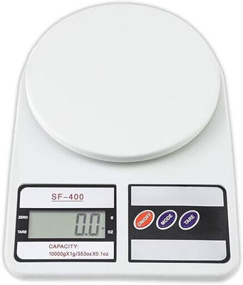 ORCLAVE SF-400 Kitchen Digital Weighing Scale with Light Accurate & Reliable Up to 10KG Weighing Scale(White)