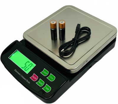 NIBBIN 10kg High Precision, Fast Response Sensor, Kitchen scale With 6 Months Warranty Weighing Scale(Stainless Steel, Black)