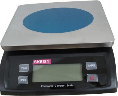 Skeisy SF-802/ MACHINE WITH CAPACITY UPTO 30KG TO 1GM (WHITE)(STEEL) Weighing Scale(Black)