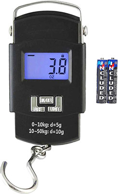 VMV FUZON Hanging Luggage Weighing Scale Digital Luggage Scale With Metal Hook VV156 Weighing Scale(Black)