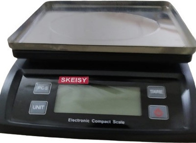 Skeisy SF802 Digital 30 kg Kitchen Weight Machine with Adapter Weighing Scale Weighing Scale(Black)