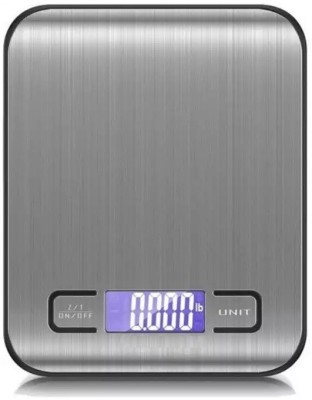 Qozent Stainless Steel 10 kg Kitchen Scale Household Electronic Food Weighing Scale Weighing Scale(Silver)