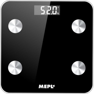 MEPL Bluetooth Digital Smart Scale Weighing Machine For Body Weighing with Smart App Weighing Scale(Black 2)