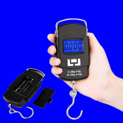 AirSoft Weighing Scale, Portable,, Hook Type With Digital LCD Screen & Tare Function BM Weighing Scale(Black)