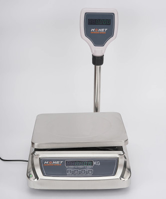monet international STAINLESS STEEL 30 KG POLE WITH GREEN LED DISPLAY AND 2 DAY BATTERY BACKUP Weighing Scale(Steel Grey)