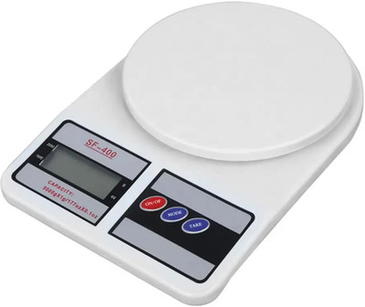 RECTITUDE 10Kg (SF-400) Digital Compact Multipurpose Kitchen weighing Scale, Tare function Weighing Scale(White)