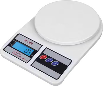 Kidmuch Digital Kitchen Weighing Scale 10kg with LCD Display & Tare Function Weighing Scale(White)