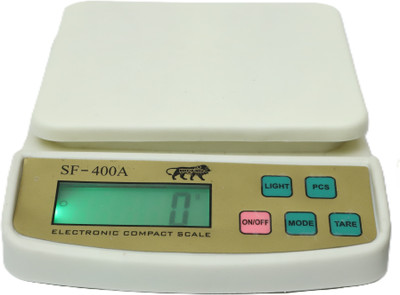 Skeisy SK SF-400A-OFF-WHITE KITCHEN SCALE POWER UP 10KA-1GM-AA BATTERY, TARE FUNCTION Weighing Scale(White)