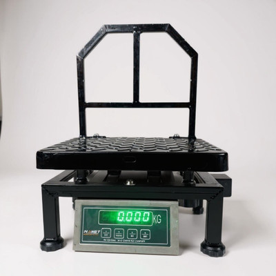 monet 150Kg MS/Iron Weighing MAchine,2 Days Battery Backup, Compact & Portable Weighing Scale(Heavy Duty ; Midnight Black)